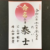 命名書